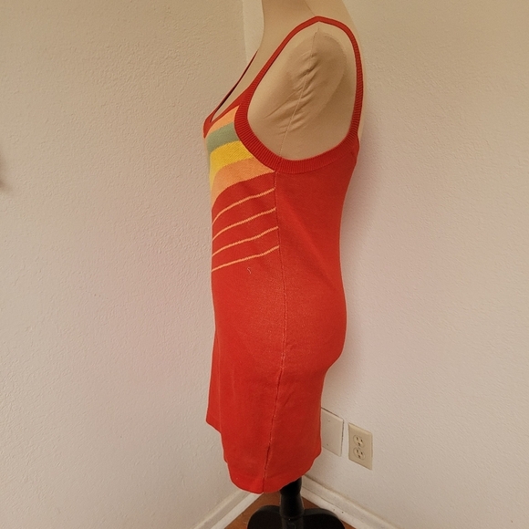 Modcloth Red Rainbow Striped Sweater Dress - Picture 5 of 6